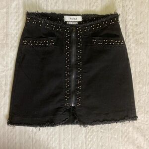 Postola denim embellished skirt size 25